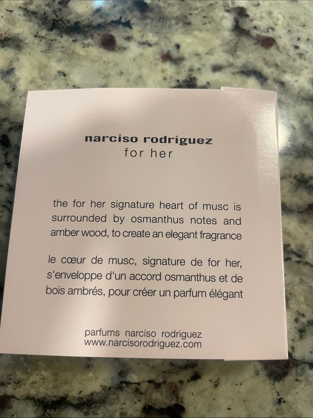 Narciso Rodriguez new sampler spray fir her - Picture 2 of 5